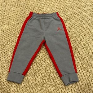 Baby Jordan Sweatpants Size 24 Months Red and Grey